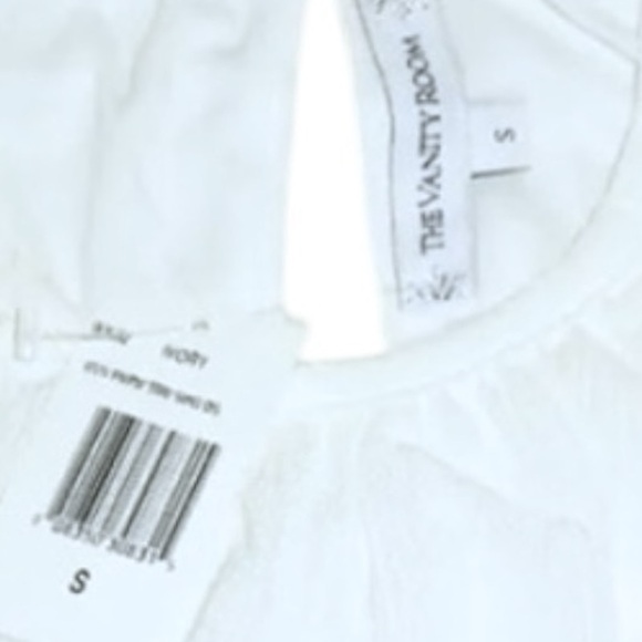 $110 Vanity Room Dress Bead + Pompom Trim Small Ivory Tropical CoverUp LIned NWT - Picture 11 of 16